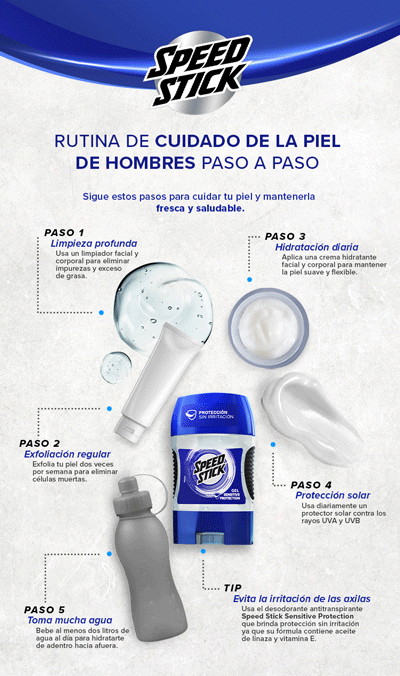 Desodorante speed stick en barra y envases 